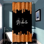 Personalized Glitter Initial Name Shower Curtain Shower Curtain 36  x 72  (Stall) Curtain(36 X72 )