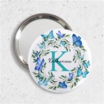 Personalized Name Any Text Butterfly Frame Handbag Mirror 2.25  Handbag Mirror Front