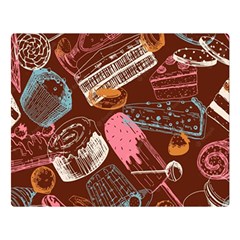 Sweet Food Seamless Pattern Two Sides Premium Plush Fleece Blanket (large)