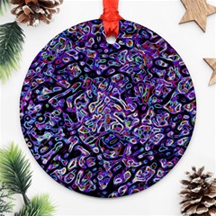 Neon Symphony Design Round Ornament (two Sides)