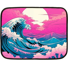 Waves Mountains Sky Fleece Blanket (mini)