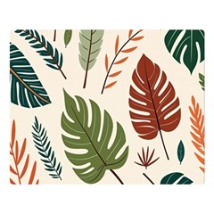 Leaves Autumn Two Sides Premium Plush Fleece Blanket (large)