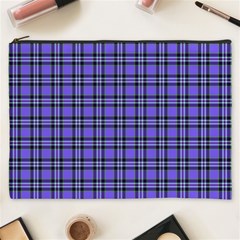 Blue Tartan Plaid 1 Cosmetic Bag (xxxl)