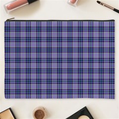 Purple Plaid Tartan 1 Cosmetic Bag (xxxl)
