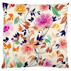 Abstract Floral Background Standard Premium Plush Fleece Cushion Case (two Sides)
