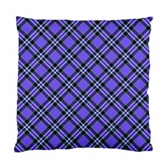 Blue Tartan Plaid 1 Diagonal Standard Cushion Case (one Side)