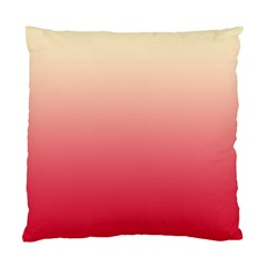 Cream Yellow To Crimson Red Linear Gradient Standard Cushion Case (one Side)