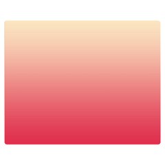 Cream Yellow To Crimson Red Linear Gradient Premium Plush Fleece Blanket (medium)