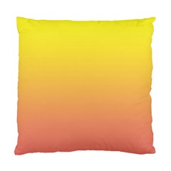 Electric Yellow To Coral Pink Linear Gradient Standard Cushion Case (one Side)