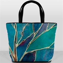 Aqua Batik, Abstract, Colorful Bucket Bag