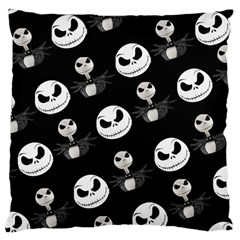 Jack Print, White, Before, Plain, Black, Simple, Christmas Large Cushion Case (two Sides)