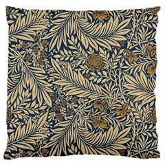 Brown Vintage Background Vintage Floral Pattern, Brown Large Cushion Case (two Sides)