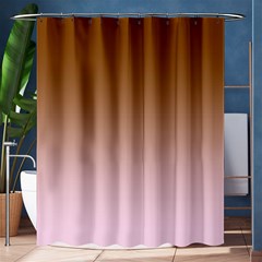 Chocolate Brown To Pink Lace Linear Gradient Shower Curtain 60  X 72  (medium) 