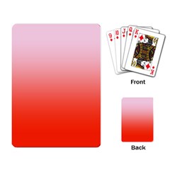 Pink Lace To Scarlet Red Linear Gradient Playing Cards Single Design (rectangle)