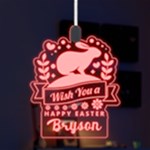 Custom Wish You a Happy Easter Name Any Text LED Acrylic Ornament Front
