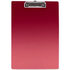 Burgundy Red To Coral Pink Linear Gradient A4 Acrylic Clipboard