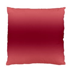 Coral Pink To Burgundy Red Bilinear Gradient Standard Cushion Case (one Side)