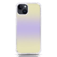 Cream Yellow To Pale Violet Bilinear Gradient Iphone 14 Tpu Uv Print Case