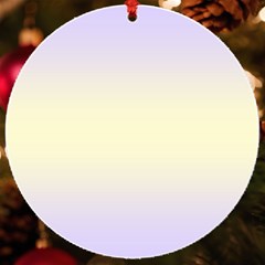 Pale Violet To Cream Yellow Bilinear Gradient Uv Print Acrylic Ornament Round