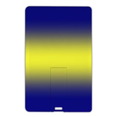 Navy Blue To Electric Yellow Bilinear Gradient Name Card Style Usb Flash Drive