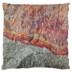 Red And Gray Rock Texture Print Large Cushion Case (two Sides)