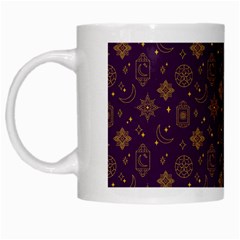 Moon Stars Pattern White Mug