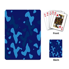 Blue Camouflage Pattern Playing Cards Single Design (rectangle)