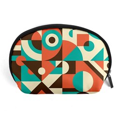 Retro Colorful Background, Retro Abstraction Accessory Pouch (large)