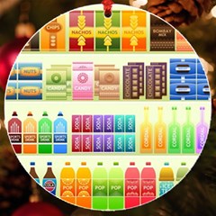 Supermarket Shelf Products Snacks Uv Print Acrylic Ornament Round