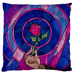 Enchanted Rose Stained Glass 16  Baby Flannel Cushion Case (two Sides)