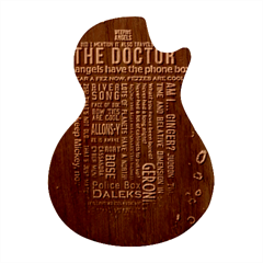 Doctor Who Tardis Guitar Shape Wood Guitar Pick Holder Case And Picks Set