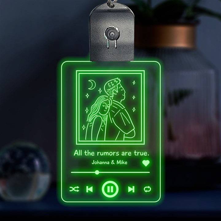 Personalized Name Music Player Multicolor LED Acrylic Ornament