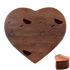 Pattern Seamless Texture Fruit Heart Wood Jewelry Box