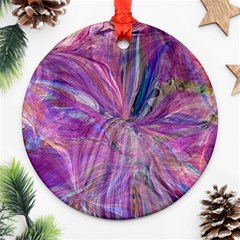 Pink On Magenta Round Ornament (two Sides)