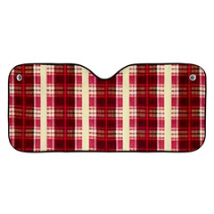 Retro 60s 50s Plaid Pattern 4 Car Windshield Sunshade