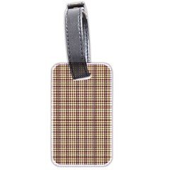 Retro 60s 50s Plaid Pattern 3 Luggage Tag (two Sides)