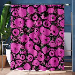 Mid Century Retro Floral 1970s 1960s Pattern 100 Shower Curtain 60  X 72  (medium) 
