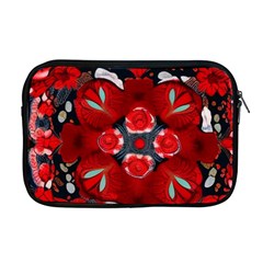 Mid Century Retro Floral 1970s 1960s Pattern 105 Apple Macbook Pro 17  Zipper Case