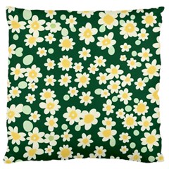 Mid Century Retro Floral 1970s 1960s Pattern 93 Large Cushion Case (one Side)