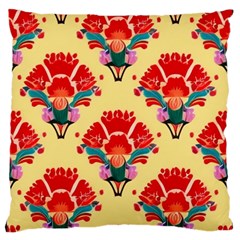 Retro 40s 50s Mexico Flowers Pattern 4 Standard Premium Plush Fleece Cushion Case (two Sides)