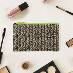 Beige Snake Pattern Cosmetic Bag (xs)