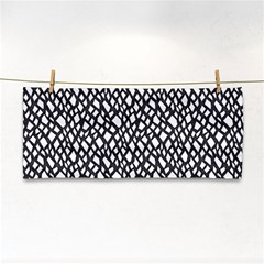 Black White Snake Pattern Hand Towel
