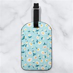 Daisy Any Text Name Nappa Leather Luggage Tag Rectangle Back