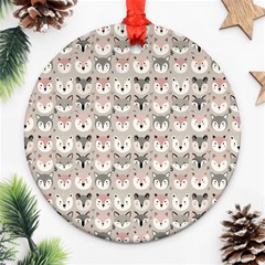 Cute Animals Round Ornament (two Sides)
