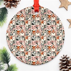 Foxs Round Ornament (two Sides)