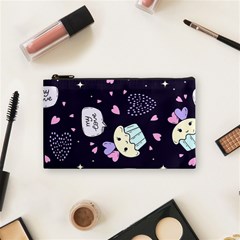 Cupcake Doodle Heart Love Cosmetic Bag (small)