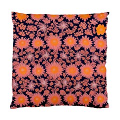 Mid Century Retro Floral 1970s 1960s Pattern 74 Standard Cushion Case (one Side)