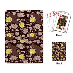 Mid Century Retro Floral 1970s 1960s Pattern 84 Playing Cards Single Design (rectangle)