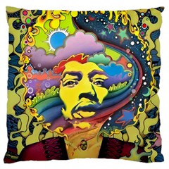 Psychedelic Rock Jimi Hendri Large Cushion Case (one Side)