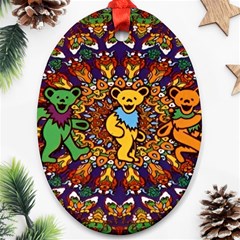 Grateful Dead Psychedelic Bears Ornament (oval)